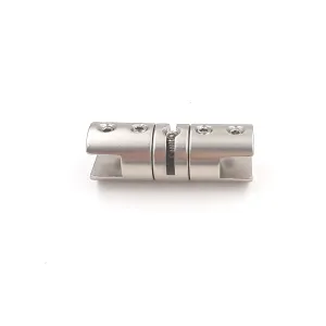 MORSETTO TAHUMA DOPPIO per VETRO 7 mm per FUNE d.2 mm