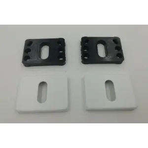 COPPIA BOCCHETTE PATENT REGUITTI BIANCO OPACO