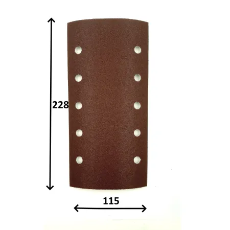 FOGLIO ABRASIVO VELCRATO 115X228 mm 8 FORI