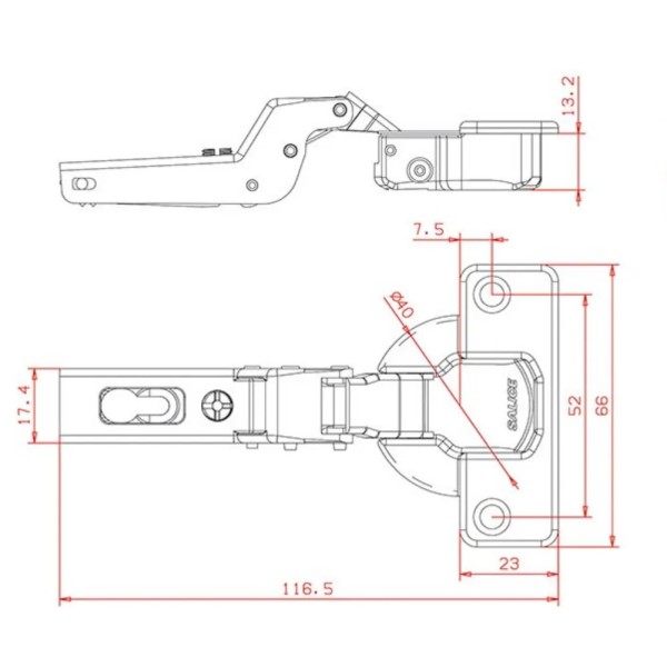 CERNIERA SALICE D.40 1/2 COLLO CFA7G99