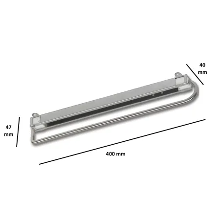 PORTABITI ESTRAIBILE SCH 400mm ACCIAO ARGENTO