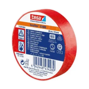 NASTRO ISOLANTE TESA MM 19 X 25 MT ROSSO