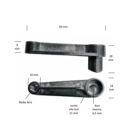LEVETTA IN ZAMA PER LIMITATORE DI APERTURA PORTE DIERRE