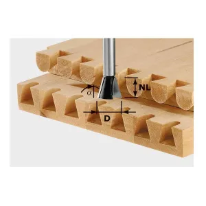 FRESA A CODA DI RONDINE FESTOOL D.14 mm 15°