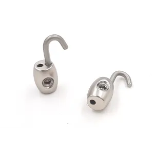 MORSETTO TAHUMA OLIVA C/GANCIO PER FUNE D.2 mm
