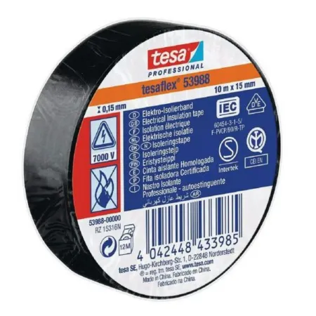 NASTRO ISOLANTE TESA MM 15 X 10 MT NERO