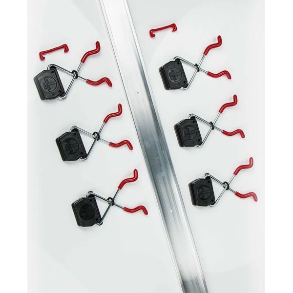 BARRA PORTA ATTREZZI CM 100 IN ALLUMINIO CON 6 GANCI BRUNS - PROMO -