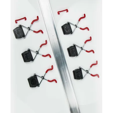 BARRA PORTA ATTREZZI CM 100 IN ALLUMINIO CON 6 GANCI BRUNS - PROMO -