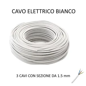 CAVO ELETTRICO BIANCO 3X1,5