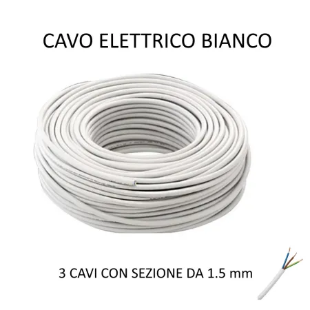 CAVO ELETTRICO BIANCO 3X1,5