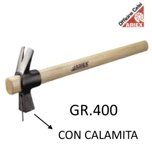 MARTELLO CARPENTIERE CALAMITATO GR.400 MANICO LEGNO
