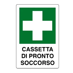 CARTELLO " CASSETTA PRONTO SOCCORSO" IN ALLUMINIO  DIM. 30X20