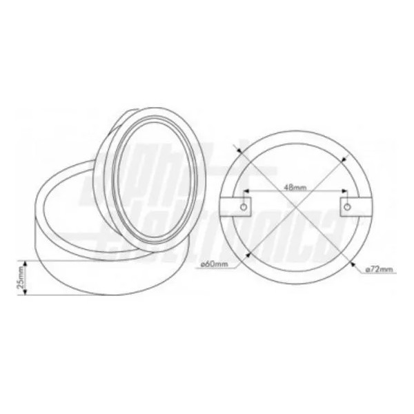 FARETTO APPLICATO CROMO PER INTERNO SENZA LAMPADINA
