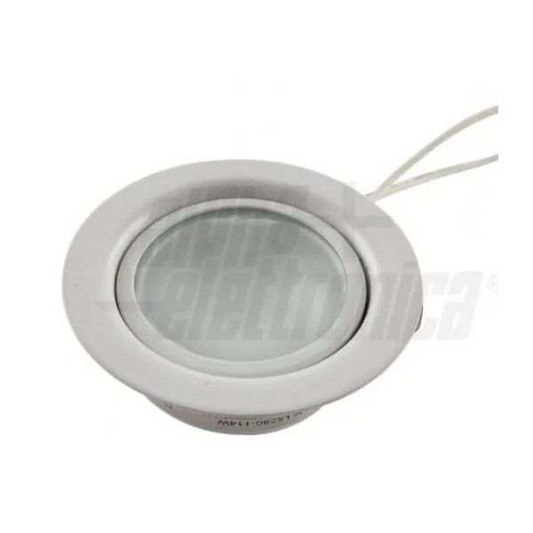 FARETTO DA INCASSO BIANCO PER INTERNO FORO 58 mm SENZA LAMPADINA