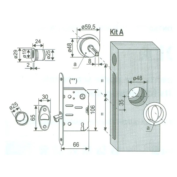 KIT SCIVOLA A CROMATO SATINATO