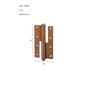 CERNIERA ALDEGHI art.107 PIANA 100X65 SX