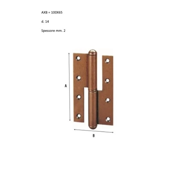 CERNIERA ALDEGHI art.107 PIANA 100X65 SX
