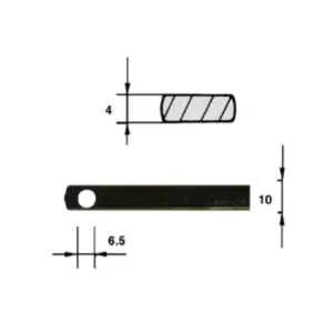 ASTA PIATTA X CREM.CM.120 C-FORI FERRO GREZZO