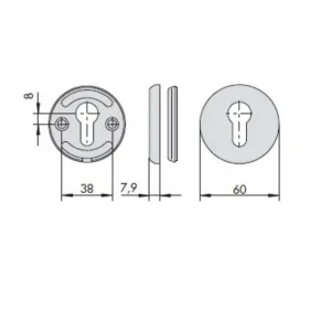 BOCCHETTA CISA 06473-00-0 YALE OTTONE LUCIDO
