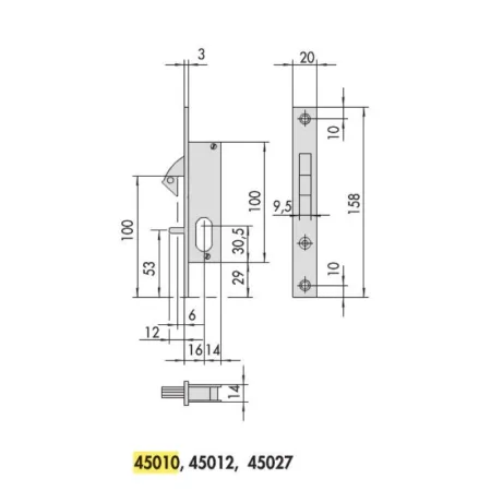 SERRATURA CISA 45010-16-0