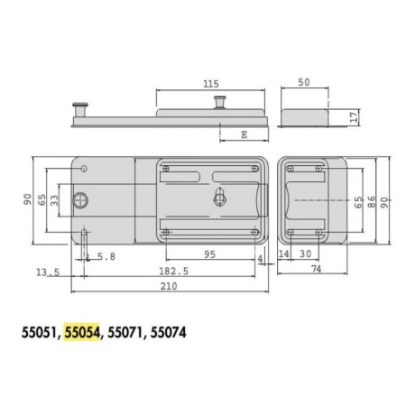SERRATURA CISA 55054-50-1
