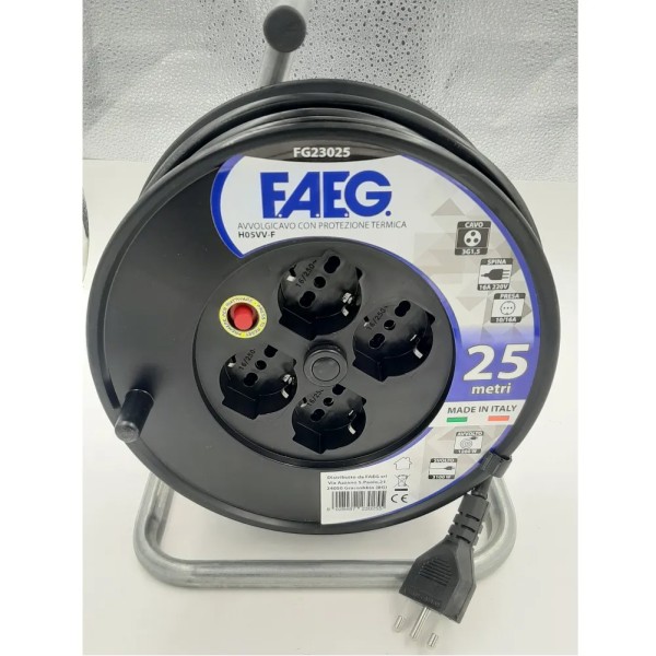 AVVOLGICAVO FAEG 23025 MT.25 CAVO 3X1,5 OFFERTA