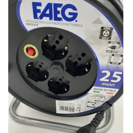 AVVOLGICAVO FAEG 23025 MT.25 CAVO 3X1,5 OFFERTA