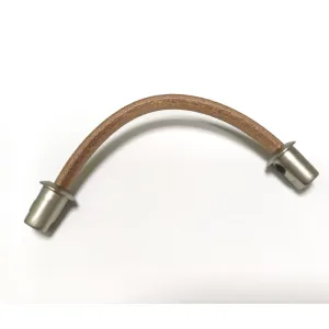 MANIGLIA 912 B MM.64 PELLE - NICHEL SATINATO