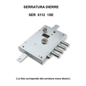 SERRATURA DIERRE 6112 ENTRATA 60 mm SINISTRA 4 CATENACCI + 1/2 GIRO