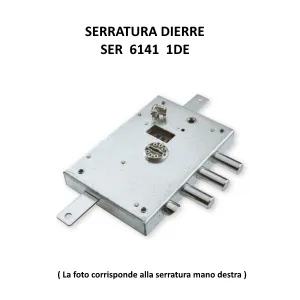SERRATURA DIERRE 6141 ENTRATA 60 mm DESTRA 3 CATENACCI + 1/2 GIRO