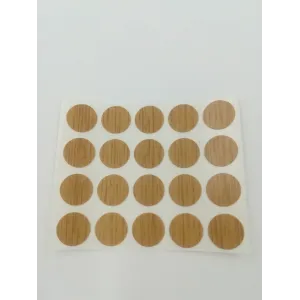Copriforo Adesivo Emuca D.13mm Rovere Blister 20 Pezzi