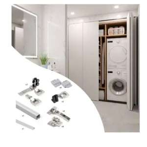 Kit Emuca Twofold 1 Anta Scorrevole Pieghevole Portata 50kg