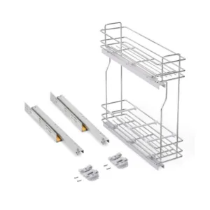 PORTABOTTIGLIE LATERALE ESTRAIBILE MM.200 CROMATO