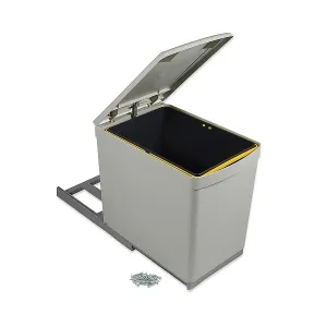 PATTUMIERA ESTR.QUADRA SINGOLA GRIGIA LT.18