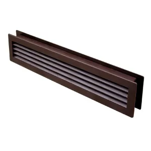 GRIGLIA AEREAZIONE MM 480X98 PLASTICA MARRONE