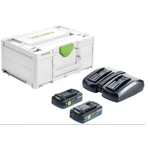 SET ENERGIA FESTOOL SYS 18V 2X4,0Ah + TCL 6 DUO 577109