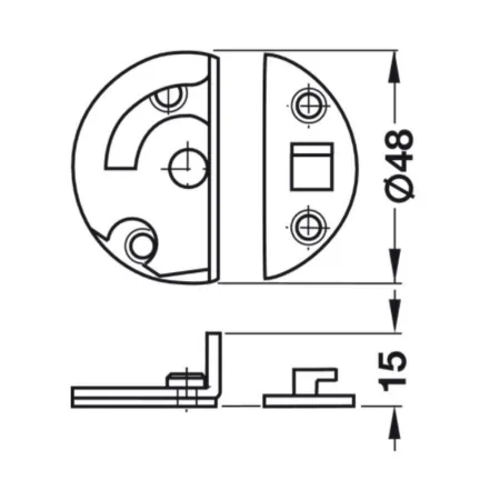 CATENACCIO GIREVOLE HAFELE per TAVOLO 642.48.921