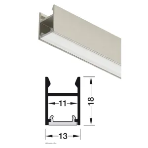PROFILO 2103 HAFELE LOOX5 MT. DA APPLICARE PER LED IN ALLUMINIO FINITURA INOX SPAZZOLATO 833.95.764