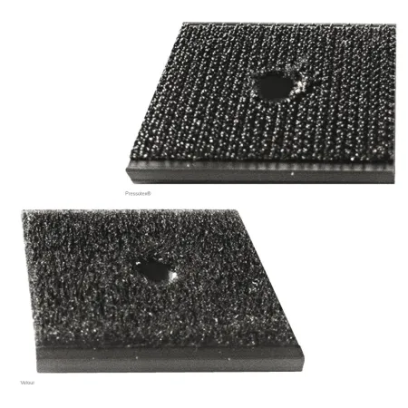 COPPIA PIASTRINE CON VELCRO/VELLUTO 34x34 mm