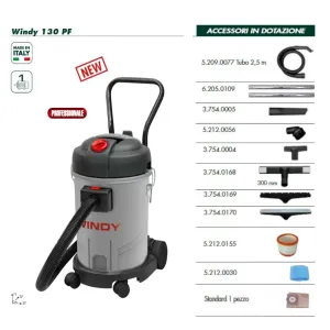 ASPIRAPOLVERE-ASPIRALIQUIDI LAVOR WINDY 130PF PROFESSIONALE - PROMO -