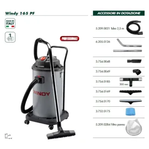 ASPIRAPOLVERE-ASPIRALIQUIDI LAVOR WINDY 165PF PROFESSIONALE - PROMO-