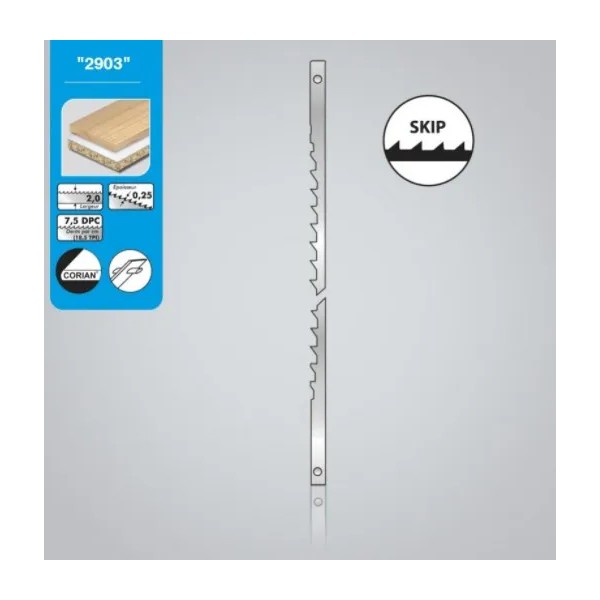 LAME LEMAN PER TRAFORO 18 D/P 127X2X0,25 cod.2903.12 - CONF DA 12 PZ-
