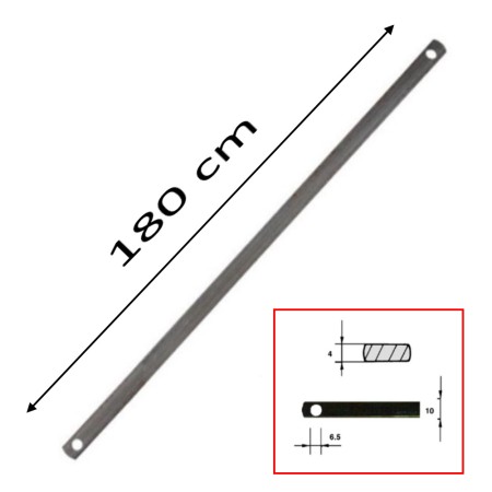 ASTA PIATTA CM.180 CON FORI PER CREMONESE