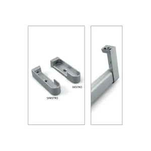 REGGITUBO IN SET(DX+SX) ALLUMINIO 30X15 mm ART.787