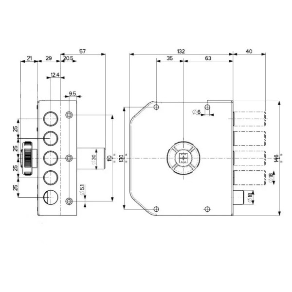 SERR. MOTTURA 30.611 LATER. DX 1/2GIRO "C28 PLUS"