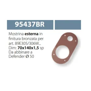 MOSTRINA ESTERNA PER SERRATURA ESETY 89E306W54T BRONZO 95437
