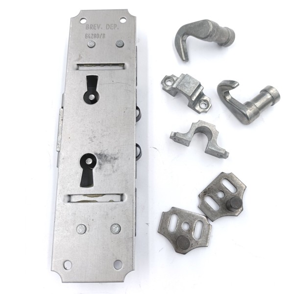 SERRATURA 39021.02000.17 CON ACCESSORI FERRO GREZA