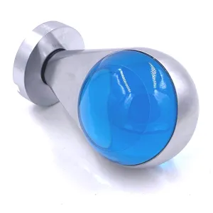 POMOLO OLIVARI INFINITY CROMO OPACO VETRO AZZURRO