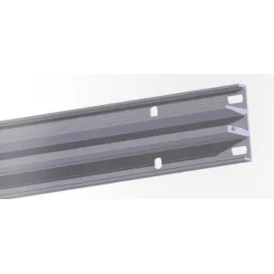 PROFILO PROAL ORIZZONTALE PER VETRO mod.D-V008A / 3012 mm ARGENTO