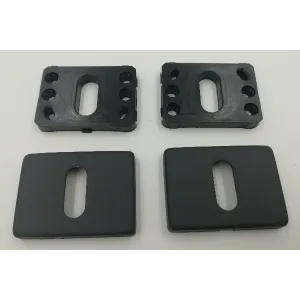 COPPIA BOCCHETTE PATENT REGUITTI NERO OPACO